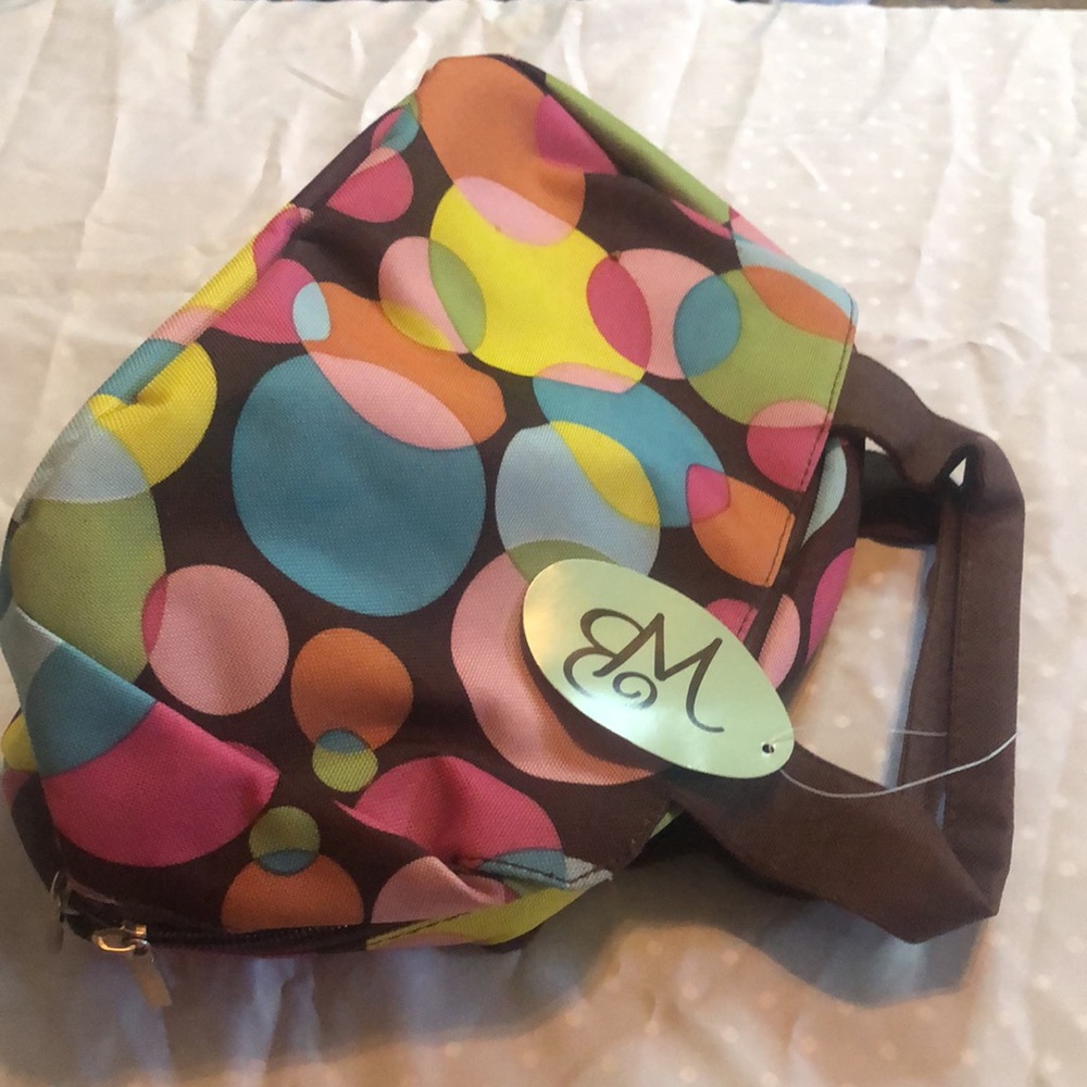 Lunch tote bag medium size poka dot NWT WB